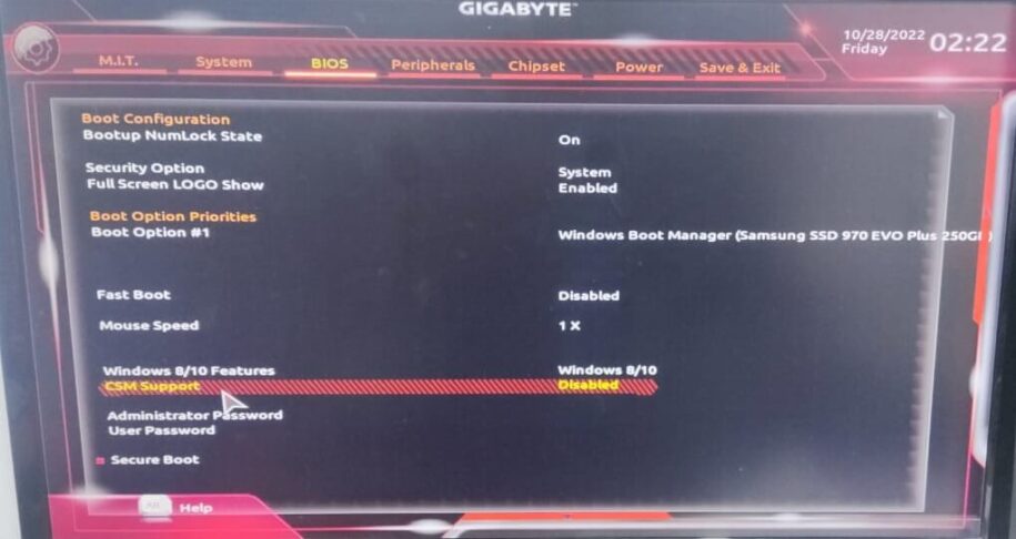 How to enable Secure Boot on Gigabyte Motherboards