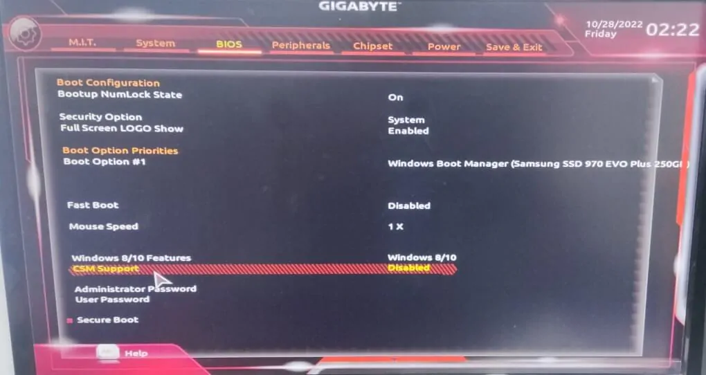 How to enable Secure Boot on Gigabyte Motherboards